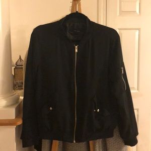 Zara Black Bomber